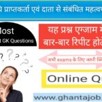 उपाधि, प्राप्तकर्ता एवं दाता से सम्बंधित महत्वपूर्ण Questions Online Quiz