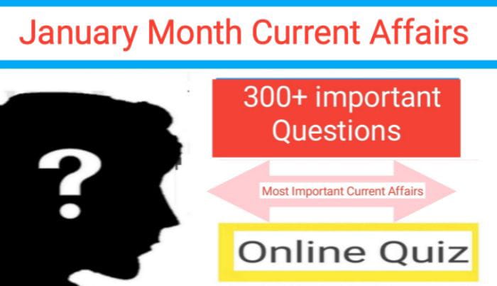 January 2021 current affairs Online Test in hindi