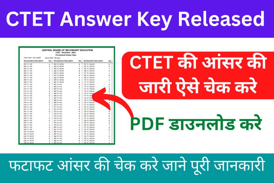 CTET Answer Key Released