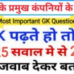 विश्व के प्रमुख कंपनियों के सीईओ CEO महत्वपूर्ण करंट अफेयर्स प्रश्नो का Online Test