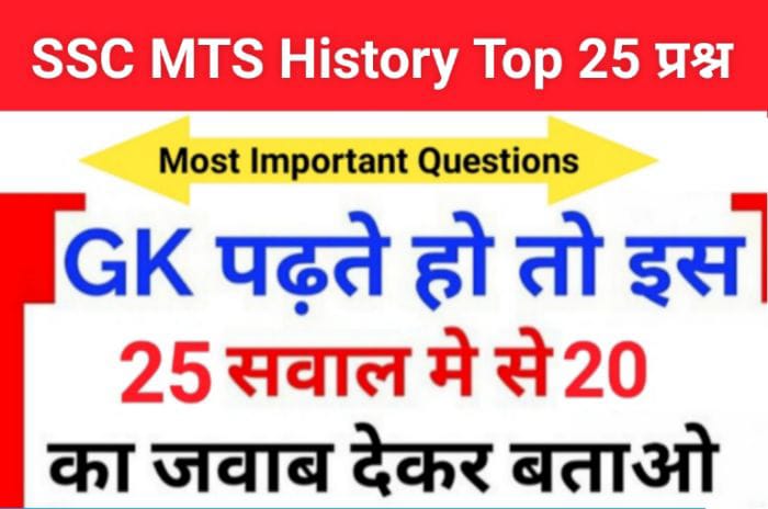 SSC MTS 2023 History Questions Practice Set