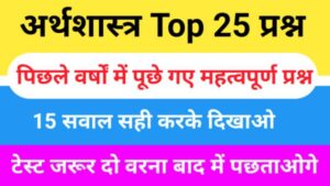 Economics Quiz In Hindi