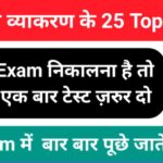 सामान्य हिंदी व्याकरण से सम्बंधित 25+ महत्वपूर्ण प्रश्नो