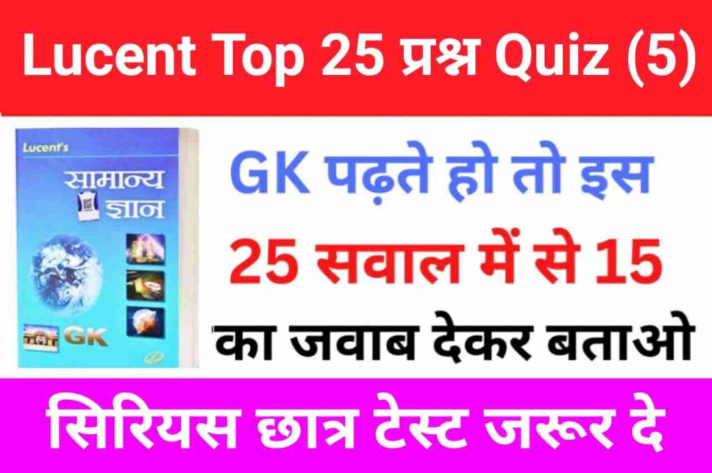 Lucent GK Questions Practice Set 5