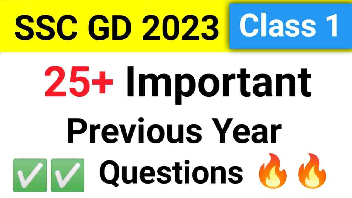 SSC GD 2023 Previous Year GK Practice Set ( 1 )