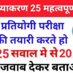 सामान्य हिंदी व्याकरण के 25+ महत्वपूर्ण प्रश्नो का Online Test