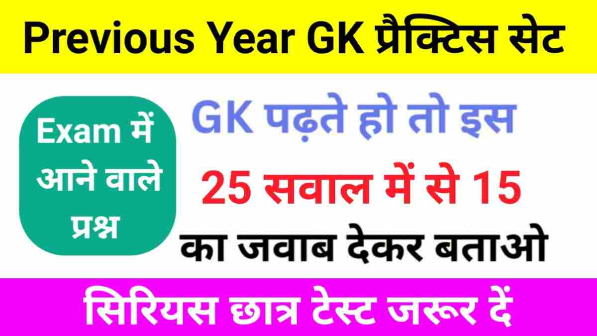 Previous Year GK Practice Set