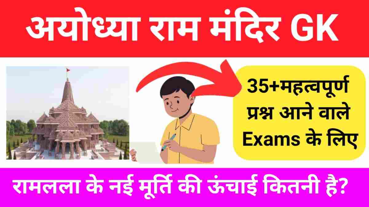 अयोध्या राम मंदिर Gk Questions In Hindi