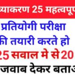 हिंदी व्याकरण के 25+ महत्वपूर्ण प्रश्न