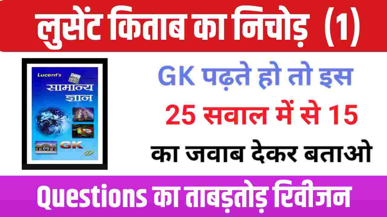 Lucent Most Important GK Questions Quiz