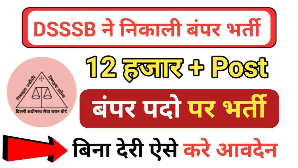 DSSSB RECRUITMENT 2024