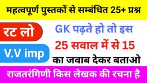 महत्वपूर्ण पुस्तकों से सम्बंधित 25+ प्रश्नो का Online Test