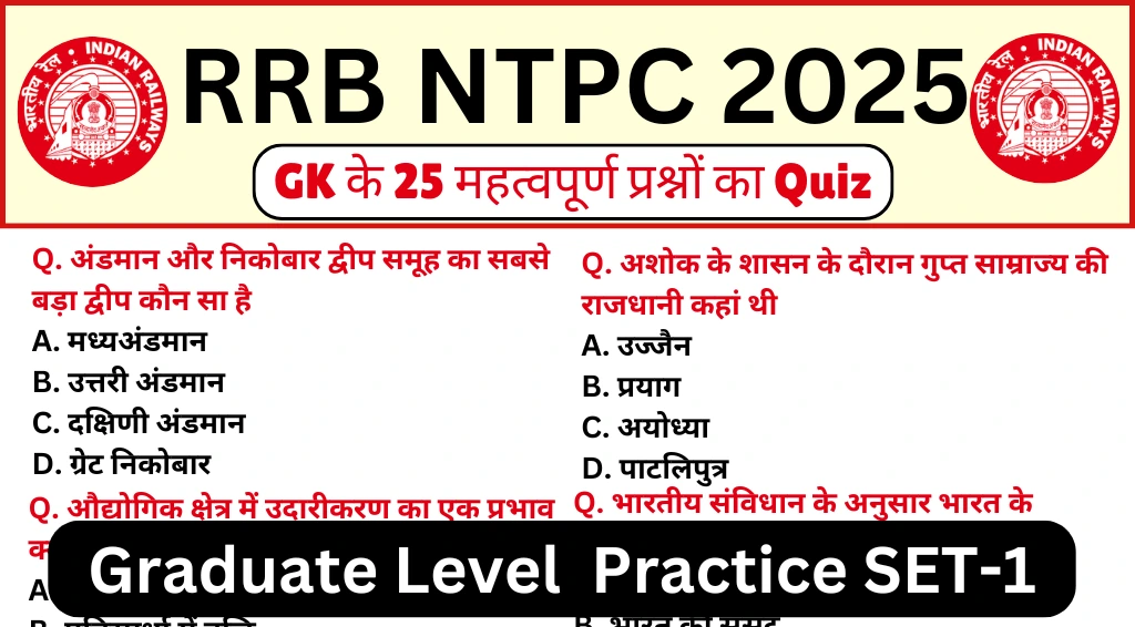Railway RRB NTPC 2025 Graduate Level Practice SET-2