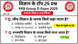 RRB Group D Exam 2025 Science Practice SET 1