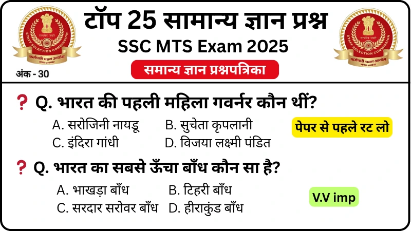 SSC MTS 2025 Practice Set 7: Free Mock Test for CBT Exam