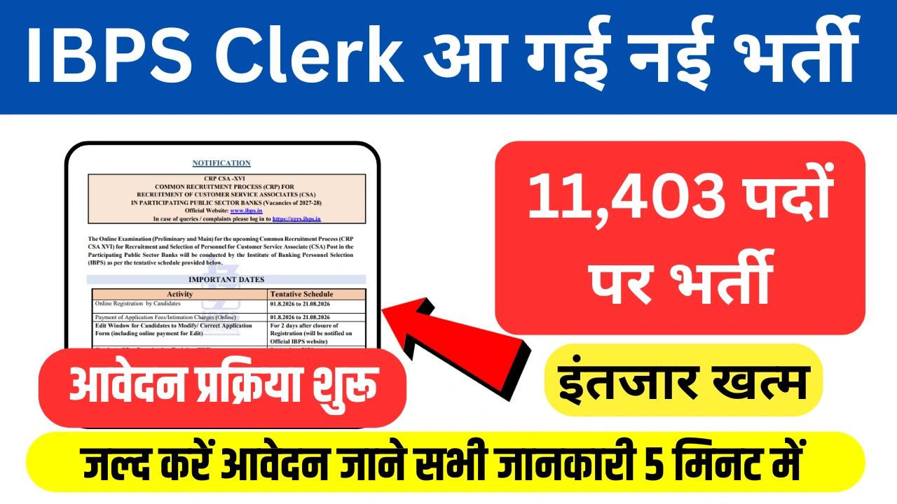 IBPS Clerk Vacancy 2026